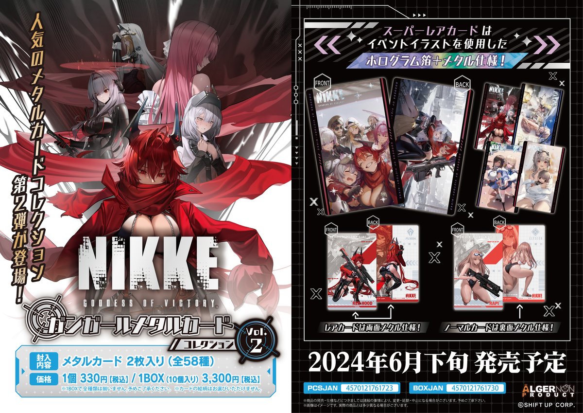 勝利女神NIKKE槍少女雙面金屬卡Vol.2 【預訂】